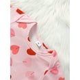 thumbnail image 6 of GXFC Preemie Boys Girls One-piece Pajamas Outfits Newborn Long Sleeve Heart Print Sleep Bag Wearable Blanket with Hat Infant Sleep Sack Set Clothes 0-3M, 6 of 9