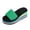 A-Green76, variant on Women's Sandals Single Band Wedge Slide Sandals Rainbow Layer EVA Platform Open Toe Non Cozy Beach Casual Slides