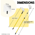 thumbnail image 2 of Extend A Vue Inspection Mirror - Telescoping Heavy Duty, Lightweight & Durable, 6 ft - 18 ft Pole, 6 x 6 inch Acrylic Mirror, 2 of 5