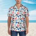 thumbnail image 2 of Balery Sport Items Camisas hawaianas de manga corta para hombre, camisas playeras de corte holgado, camisas de vacaciones con botones,X-Large, 2 of 7