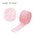 thumbnail image 2 of Unique Bargains Lace Trim 10 Yards 1.6 Inch Flower Elastic Lace Ribbons for Package Decoration Wedding Headbands Pink, 2 of 5