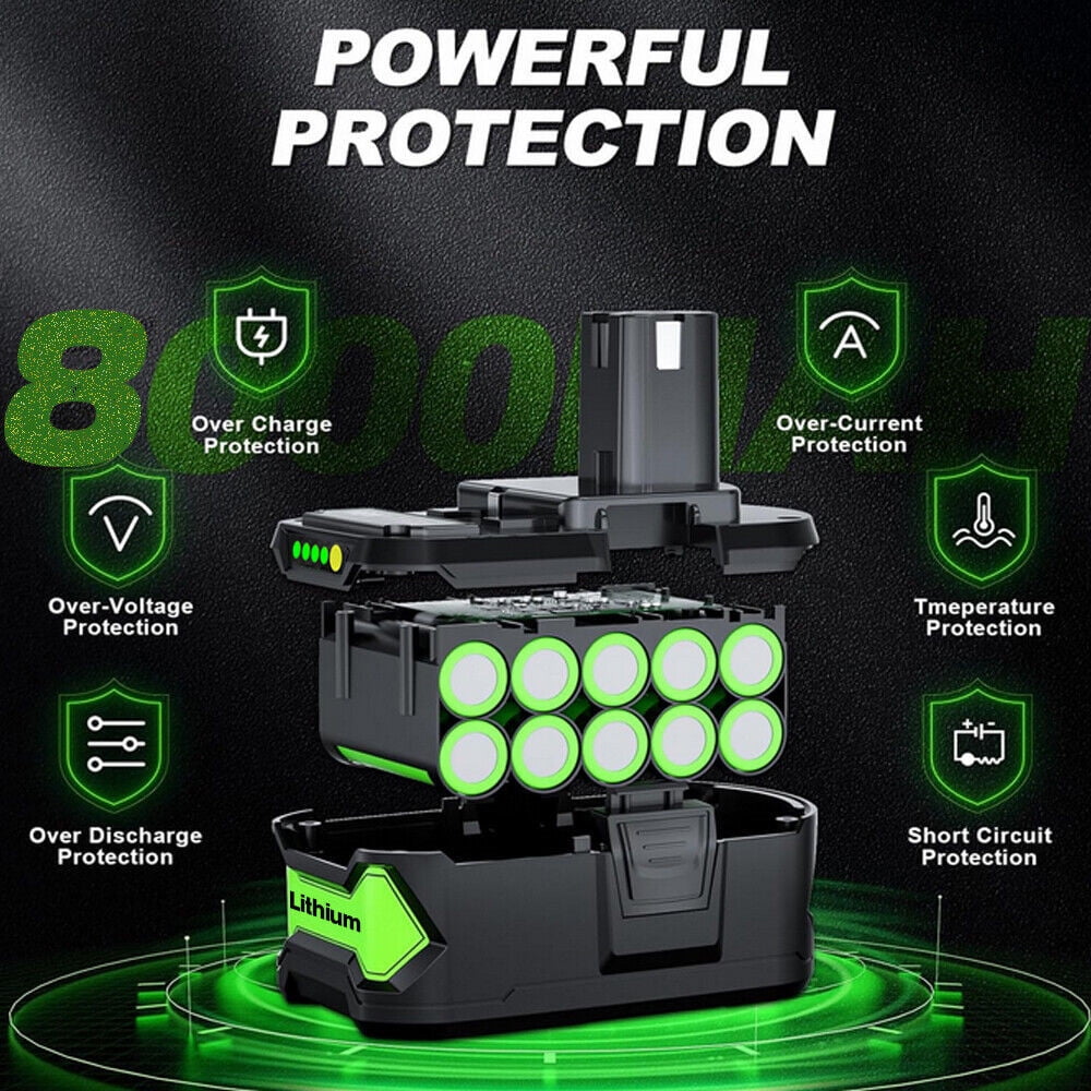 4Pack 18V 8.0AH For Ryobi One + Plus P108 P109 18 Volt Lithium-ion High Capacity Battery Lots