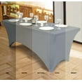 thumbnail image 4 of Mantel Utopia Kitchen Spandex, paquete de 2 unidades, 6 pies, gris, 4 of 9