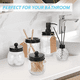 thumbnail image 4 of Juego de accesorios de baño de 4 piezas: dispensador de jabón y loción, 2 porta hisopos de algodón y porta cepillo de dientes (dorado), 4 of 7