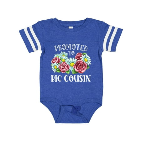 

Inktastic Promoted to Big Cousin with Flowers Gift Baby Boy or Baby Girl Bodysuit