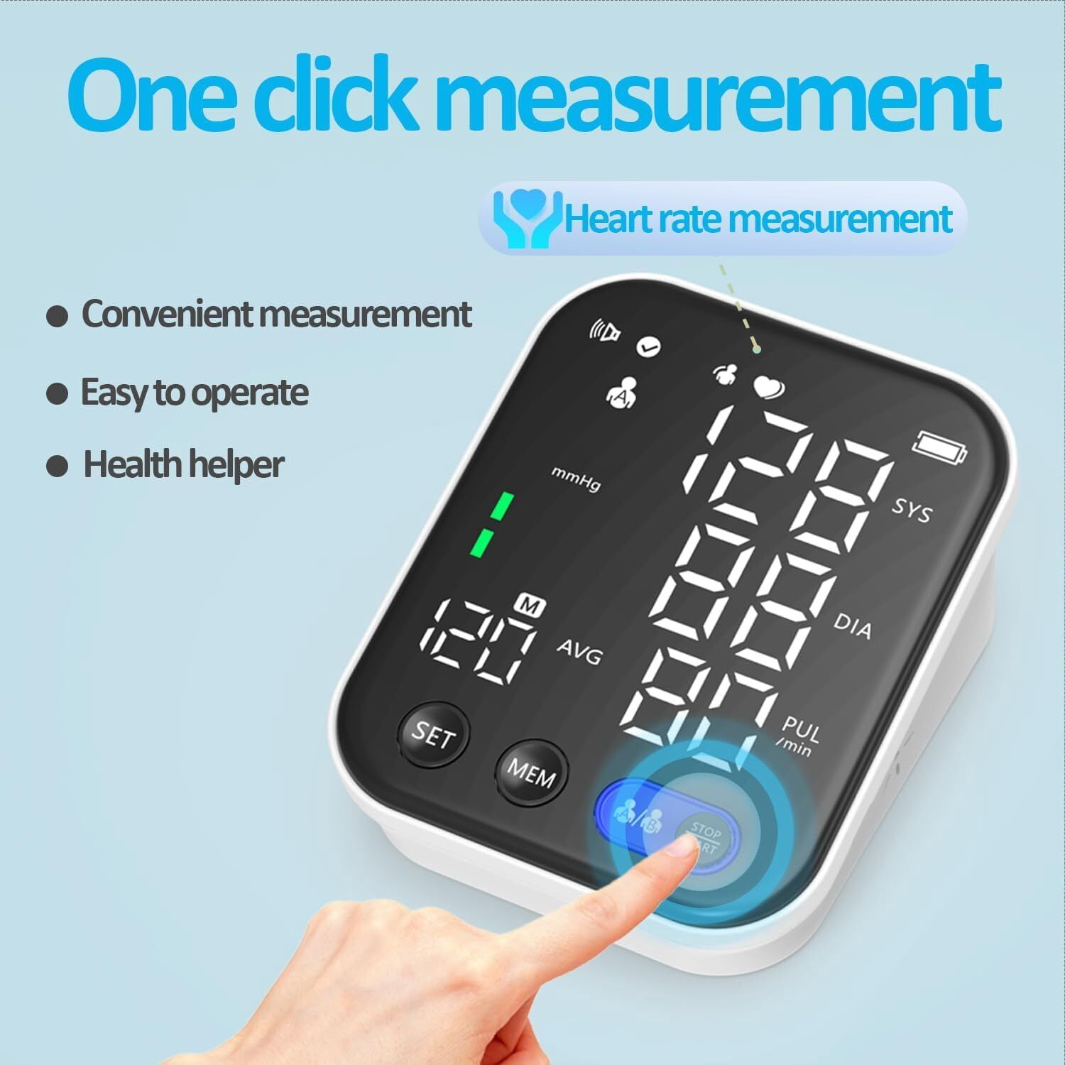 Upper Arm Blood Pressure Monitor, Automatic Blood Pressure Machine Kit for Digital BP Machine Blood Pressure Cuffs with Speaker, 2 Users, 240 Recordings for Home Office Travel Parents Pregnancy