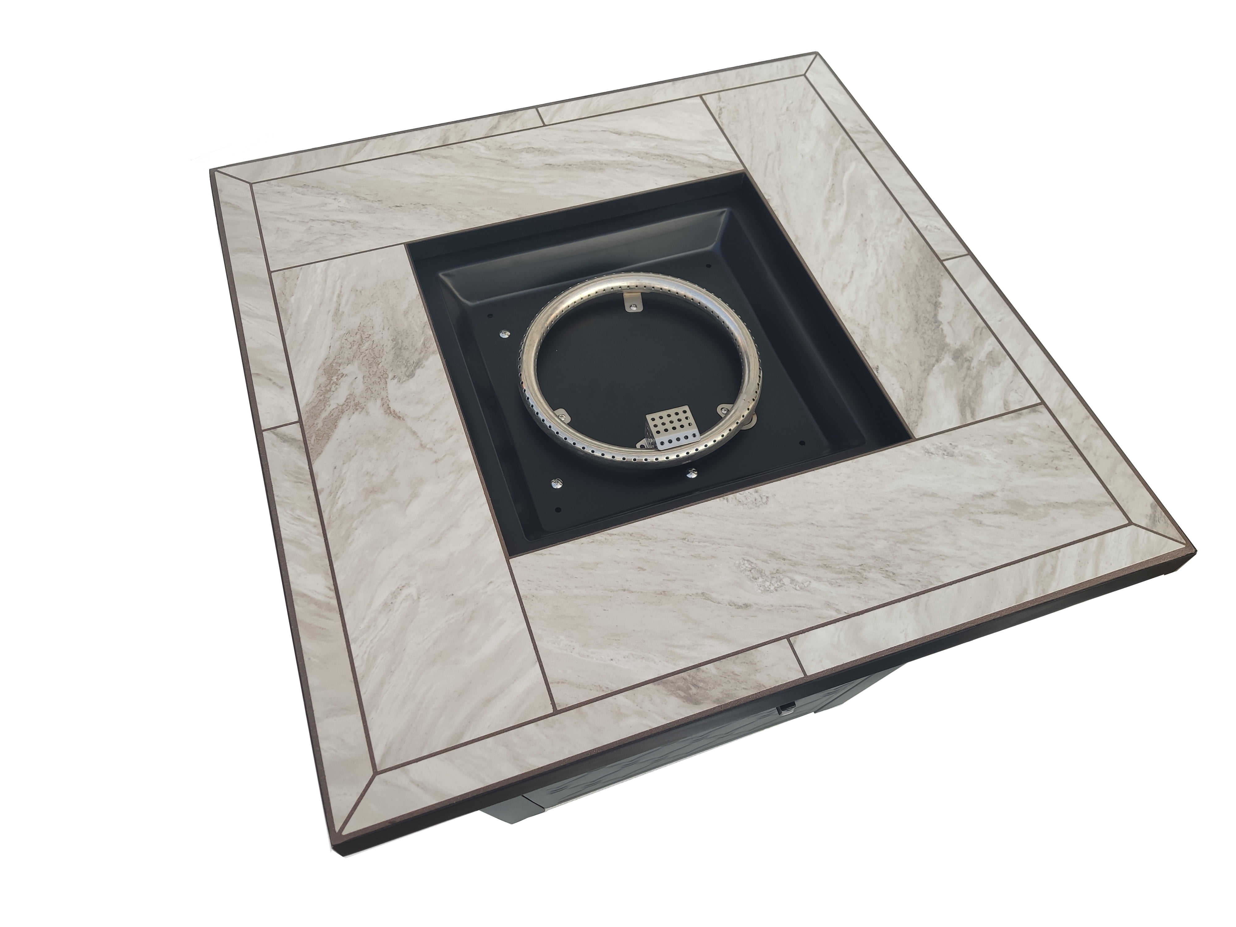 Better Homes Gardens River Oaks 30 Square Lp Gas Ceramic Tile Fire Pit Table Walmart Com Walmart Com