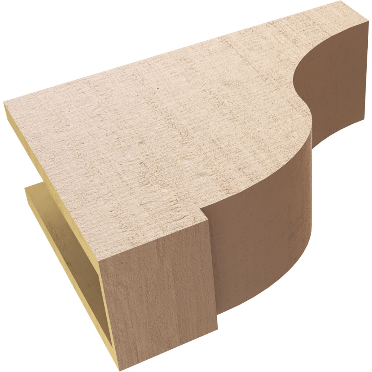 6"W x 18"D x 12"H Classic Van Buren Rough Cedar Woodgrain TimberThane Corbel, Primed Tan