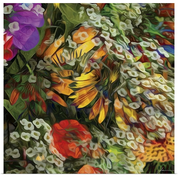 Great BIG Canvas | Rolled James Burghardt Poster Print entitled Embellished Eden Tile IV