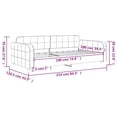 thumbnail image 4 of vidaXL Day Bed Light Grey 100x190 cm Velvet, 4 of 5
