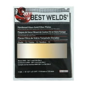 Hardened Glass Gold Filter Plate, Gold/12, 4.5 in x 5.25 in, SH12, Glass