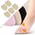 thumbnail image 5 of 5 Pairs Sandals High Foot Pads Reusable Soft Ball of Foot Cushions Forefoot Pads for Women Prevention Pads - Skin Color, 5 of 8