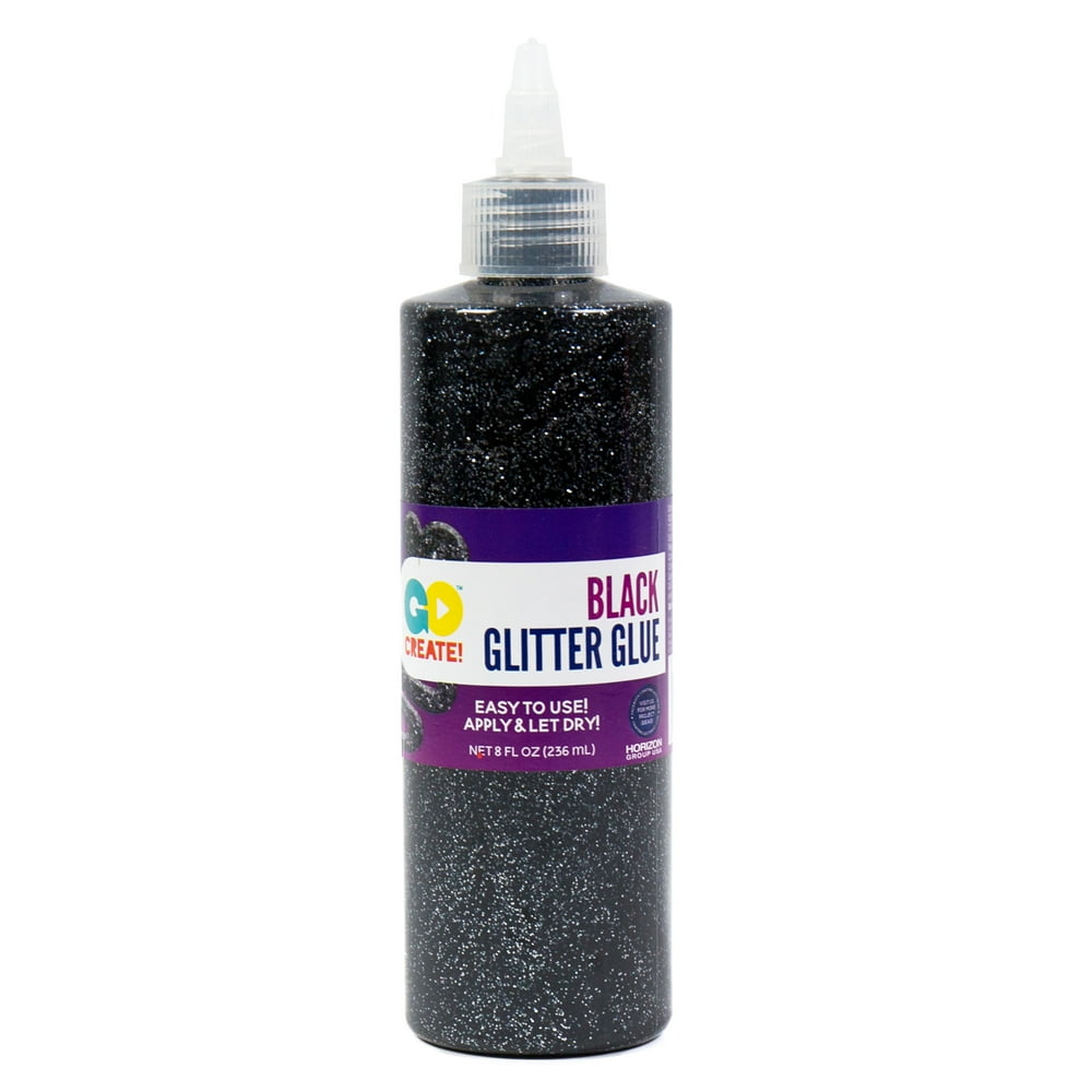 Horizon Group USA Black Glitter Glue, 8 Oz., 1 Each