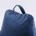thumbnail image 3 of Retreat Life Blue Velvet Bed Rest Pillow, 3 of 4