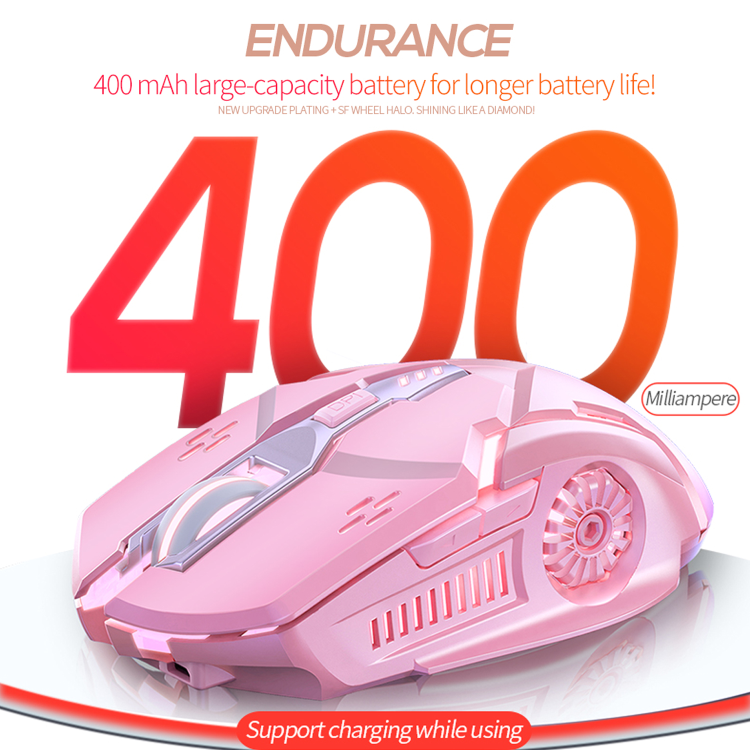 KOGYAS Wireless Gaming Mouse 7-Color LED Rechargeable photo 6