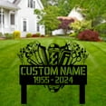 thumbnail image 2 of Handmadetneonsign Custom Outdoor Memorial Barber Metal Sign With Stakes, Outdoor Barber Name Metal, 2 of 4