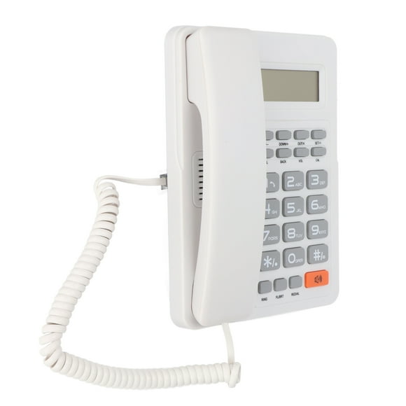 Office Phone, Office Telephone Call In Number Displayed Dial Out Number Displayed Battery Free Semi Hands Free For Hotel White