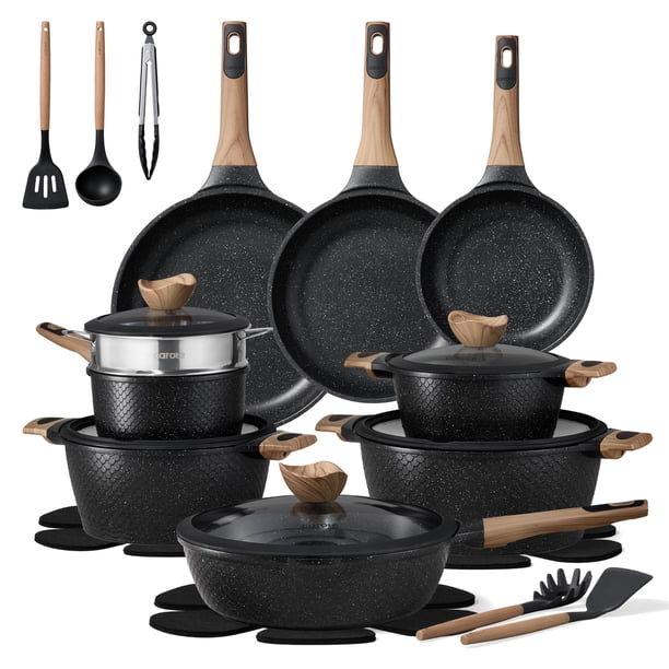 Juego de Cocina CAROTE 26 Piezas Antiadherente Inducción Libre de PFOA