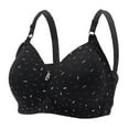 thumbnail image 1 of Gibobby Ropa interior reunida Tallas grandes Sujetador ajustable Copa Mujeres delgadas Par de senos Lady Brasier mujer busto(Negro,48), 1 of 2