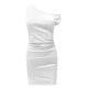 thumbnail image 4 of Vestido ajustado de color liso con hombros descubiertos: cómoda prenda informal de negocios/ropa de playa para el verano con cinturón, lavable a máquina, tallas reales S-XL, 4 of 6