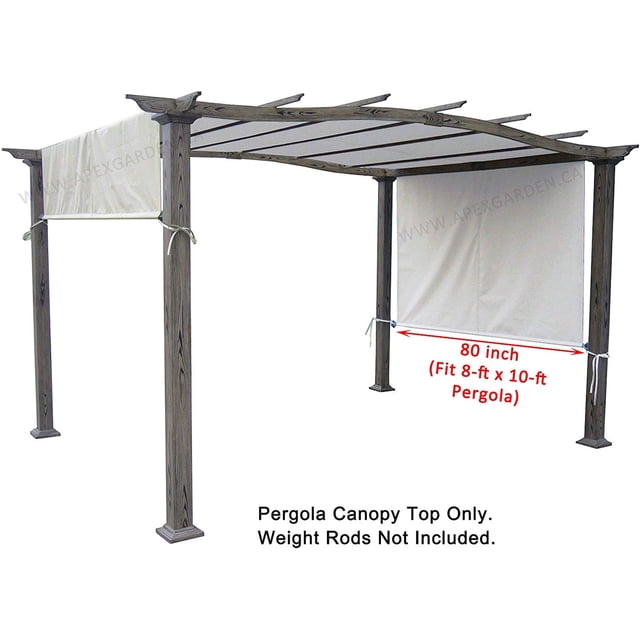 APEX GARDEN Toile de Rechange pour Auvent de Pergola (Taille : 80 Pouces x 206 Pouces)