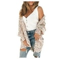 thumbnail image 2 of LOVZFMLL Cardigan pour Femmes Dames Mode Cardigan Coloré Manches Longues Chandail à Poche, 2 of 8