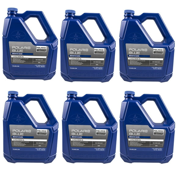 Polaris 2882202 6 Pack 1 Gallon of 2 Cycle Blue Premium Synthetic Blend Oil