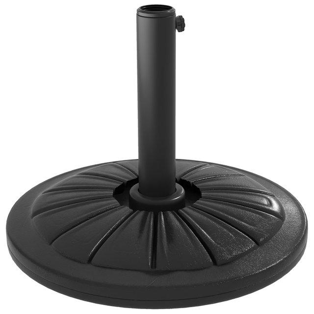 Outsunny Base de Parasol de Patio 29 Lb, Support de Parasol en Béton, Noir
