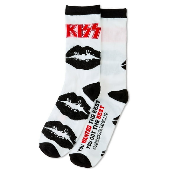 KISS Band Crew Socks, One Size Fits Most, Unisex, Collectible Box