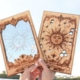 thumbnail image 1 of Espejo de tarot de madera, carta del tarot Sol XIX, decoración del hogar, espejos de cartas del tarot, calidad superior, 1 of 11
