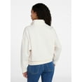 thumbnail image 3 of Time and Tru Women's Quarter Button Fleece Top with Long Sleeves, Size XS-XXXL, 3 of 5
