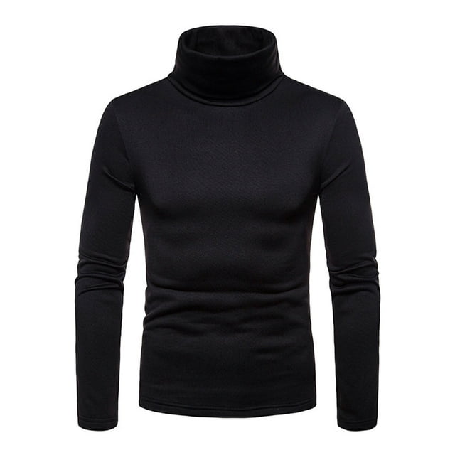 Diconna Chandail à Col Roulé pour Hommes, Basique Décontracté, Léger, Manches Longues, T-shirt, Garde au Chaud