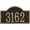 Black/Gold, variant on Personalized Cast Metal Address Plaque - Arched Rectangle