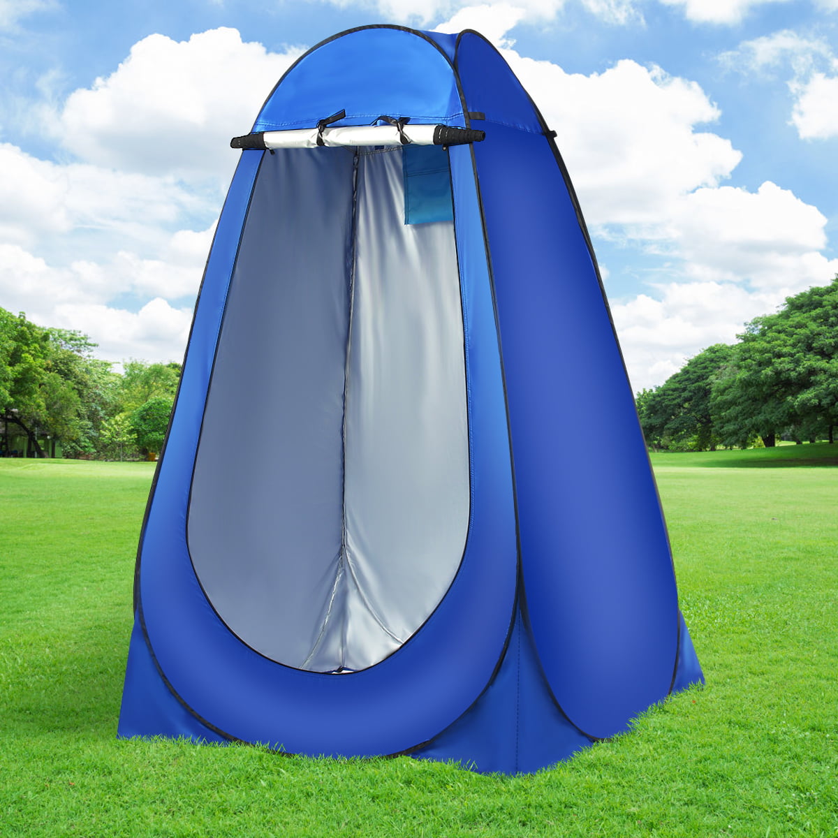 WolfWise Pop Up Toilet Tent Changing Tent Camping Shower Tent Outdoor Blau 