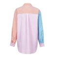 thumbnail image 4 of Tops de mujer con estampado de rayas de un solo pecho, camisa de manga larga, jersey, tops Fridja  hkj5569, 4 of 8
