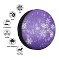 thumbnail image 4 of Sikiie Snowfall Sky White Purple PVC Leather Spare Tire Wheel Cover Spare Tire Cover, for Car Truck SUV Camper Trailer Universal Fit(14-17in)-16 inch, 4 of 6