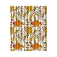 thumbnail image 2 of YIMWNYI Shower Curtain, Waterproof EVA Bathroom Curtain, Pumpkin Print, Autumn Harvest, Thanksgiving Decor, Easy Clean, Durable Grommets, 2 of 6