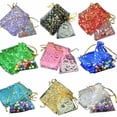 thumbnail image 2 of Chr. 100 bolsas de Organza con cordón de estrellas de luna con cordón para joyas pequeñas bolsas de regalo para boda, fiesta, día de san valentín huangjie unisex, 2 of 2