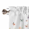 thumbnail image 5 of Half Window Curtains 24 Inches Long, Spring Floral Window Treatment Curtain Drapes, Butterfly Summer Botanical Watercolor Short Curtains Tiers for Kitchen Over Sink, 27.5"x24", 2 Panels, 5 of 7