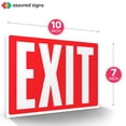 thumbnail image 3 of Assured Signs Exit Sign Stickers | 4 Pack | 12" by 7" | 5 Mil Vinyl | Red and White, 3 of 7
