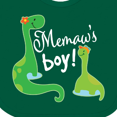 thumbnail image 4 of Inktastic Memaw Boy Grandson Dinosaur Boys Baby Bib, 4 of 4