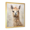 thumbnail image 4 of Designart "Portrait Of A Grunge-Styled Minimalist Alpaca" Alpaca Picture Framed Canvas Art Print, 4 of 5
