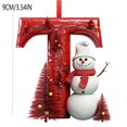 thumbnail image 2 of Letter T-shaped Christmas Acrylic Ornament, Christmas Tree Hanging Pendant Decoration, Monogram Xmas Stocking Tags for Holiday Party Favors, Christmas Tree DIY Craft Ornaments, 2 of 2