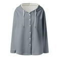 thumbnail image 4 of Gray Womens Hooded Basic Hoods Outfit for Women Long Sleeve Lounge Winter Fall Hoods 2025 Clothing Fashion Country Concert XL, 4 of 5
