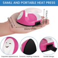 thumbnail image 2 of HIBIBUD Mini Heat Press Machine,Portable Electric Iron With Silicone Heat Insulation Pad,Small Travel Iron With Charging Base For DIY Craft Projects Clothes, 2 of 7