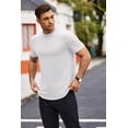 thumbnail image 2 of COOFANDY Mens Muscle T Shirts Casual Short Sleeve Shirt Crew Neck Cotton Tee Shirts 1-2 Pack Athletic Gym Shirts Basics Workout Shirts, 2 of 5