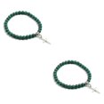thumbnail image 3 of relayinert Comfortable Cross Pendant Bracelets For Trendy Look Wide Application Lightweight blackish green 2Set, 3 of 6