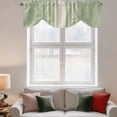 thumbnail image 2 of Sage Green Beige Striped Tie Up Valance Curtains for Windows, Kitchen Curtains Window Treatments, Modern Farmhouse Retro Lines Short Window Shades Valances for Bedroom Bathroom Cafe 54"x18", 2 of 8