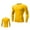 Yellow, variant on lmcalzta Mens Comperssion Shirts Long Sleeve Upf Workout Base Layer Undershirts