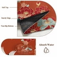 thumbnail image 6 of 6'x9' Area Rugs, Red Crane Indoor Outdoor Area Rug for Living Room Bedroom, Vintage Red Teal Spring Floral Botanical Washable Bathroom Rugs Kitchen Floor Carpet Mats Home Decor Aesthetic, 6 of 8